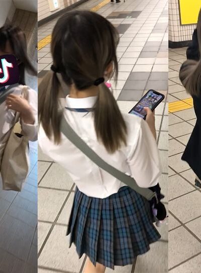 【めくり鳥02】超ロリカワ青チェック4日間ストーキング