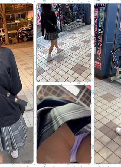 激カワ制服Kのクソミニの中を逆さ撮り