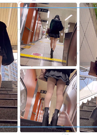 ミニスカ美女にめくり