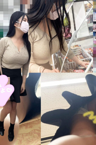 誰もが二度見しちゃう反則級なおっぱいのお姉さんを禁断の逆さ撮り Vol.1