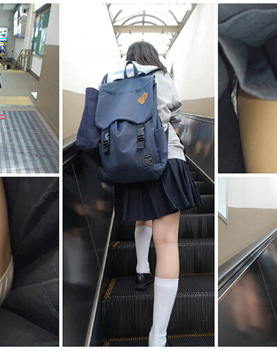 けしからん、エスカレーターで盗撮を警戒して最後尾に乗るような娘には悪戯part.39【携帯用・縦動画】