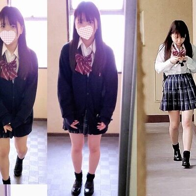 パンツを前後ろ逆に履いて家を出てしまった子！Ｔバックショーツだからきわきわ（汗）ねんいち33　12登校分