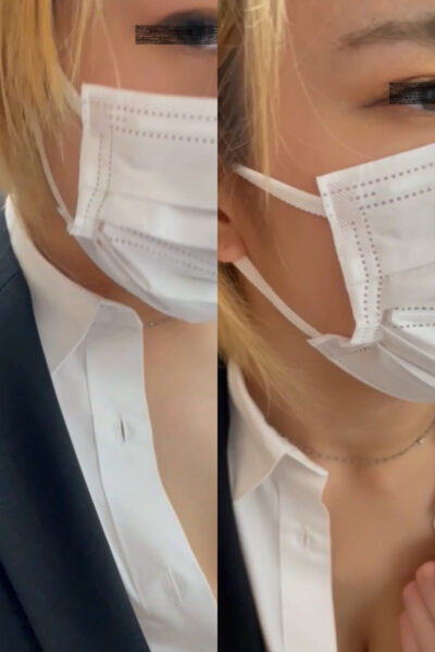 [乗車記録47]女性協力者に弄ばれる巨乳金髪OL…