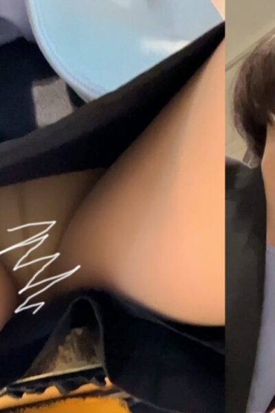 慕ってくれている後輩OLのストッキング越しのエロパンティー