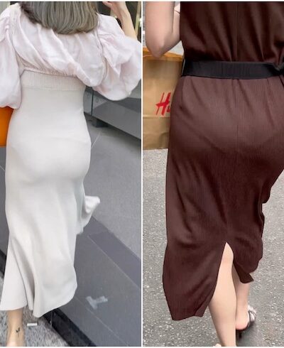 【再販商品です】 《４K・高画質》 No.448「美尻が目立つニットワンピのモデル2選」